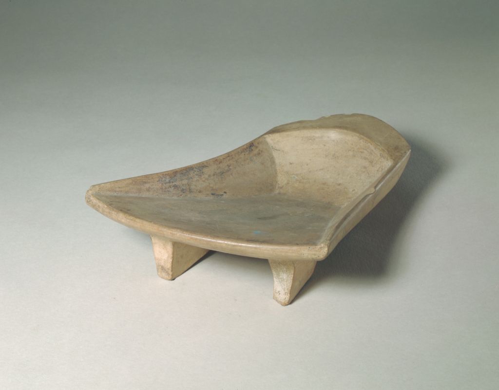 图片[2]-Li Hao’s wind shaped ceramic inkstone-China Archive